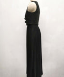 Sleeveless Tank Top Two Piece Set With Pleated Sleeves Women