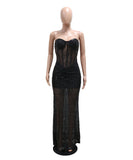 Dazzling Boob Sequin See-Through Dress for Stunning Nights