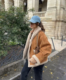 Classic Relaxed Coat With Turned-Down Collar For Winter