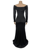 Elegant Evening Dress with Tasteful Slit and Flattering Silhouette for Modern Women