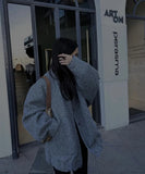 Relaxed Stand Up Collar Button Down Casual Everyday Jacket