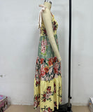 Stylish Women's Printed Halter Dress in Vibrant Colors
