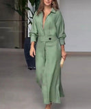 Slim-Fit Strappy Solid Color Blouse Dress For All Occasions