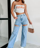 Multi-Pocket Hand-Drilled Washed Jeans for Stylish Comfort