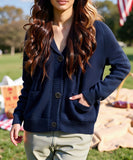 Printed Cardigan Casual Long Sleeve Sweater Everyday Comfort All Day Wear Essentials