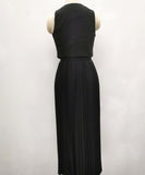 Sleeveless Tank Top Two Piece Set With Pleated Sleeves Women