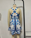 Stylish Women's Printed Halter Dress in Vibrant Colors
