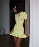 Fashionable Short Sleeved Ribbed Sexy Dress in Multiple Colors