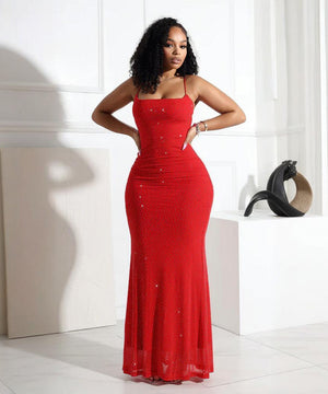 Halter Neck Diamond Mesh Dress for Stunning Night Out Looks