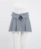 Unique Grey Pleated Mini Skirt for Trendy and Comfortable Style