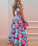 Classic Relaxed Halter Maxi Two-Piece Set For Women