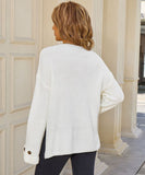 Relaxed Round Neck Sweater For Everyday Comfort Wear