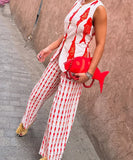 Relaxed Fit Printed T Shirt And Shorts Set For Women