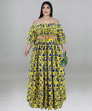 Plus Size Long Sleeve Maxi Dress Comfortable Stretchy Elegant