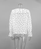 Love Print V-Neck Long-Sleeved Shirt for Effortless Style