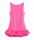 Elegant Pleated Dress For Women Sleeveless In Various Colors