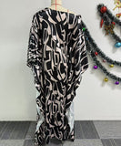Printed Lace-Up Shift Dress with Sloping Neck and Skirt