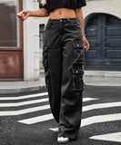 Women Wide Leg Jeans Cowboy Style Loose High Waisted