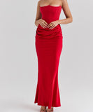 Breast Top Fish Bone Sexy Slim-Fit Fishtail Dress in Style