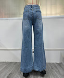 Distressed High Waist Wide Leg Jeans For Women Chic Casual