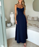 Elegant Halter A-Line Maxi Dress in Stylish Colors for You