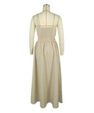 Solid Color One-Shoulder Flower Hollowed Dress for Summer