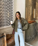Womens Casual Suede Texture Lapel Jacket Outerwear Trendy