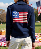 Printed Cardigan Casual Long Sleeve Sweater Everyday Comfort All Day Wear Essentials