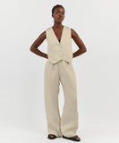Chic Women's Sleeveless Vest and Long Pants Two-Piece Set