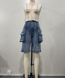 Vintage Denim Five Inch Workwear Shorts for Effortless Style
