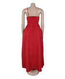 Solid Color One-Shoulder Flower Hollowed Dress for Summer