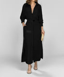 Slim-Fit Strappy Solid Color Blouse Dress For All Occasions