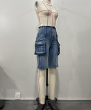 Vintage Denim Five Inch Workwear Shorts for Effortless Style