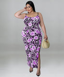 Stylish Print Halter Sexy Hip Wrap Dress for Effortless Elegance
