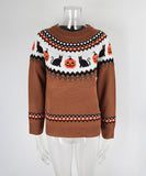 Knitted Christmas Halloween Sweater Women Cozy And Festive
