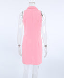 Chic Solid Color Lapel Dress for Effortless Elegance