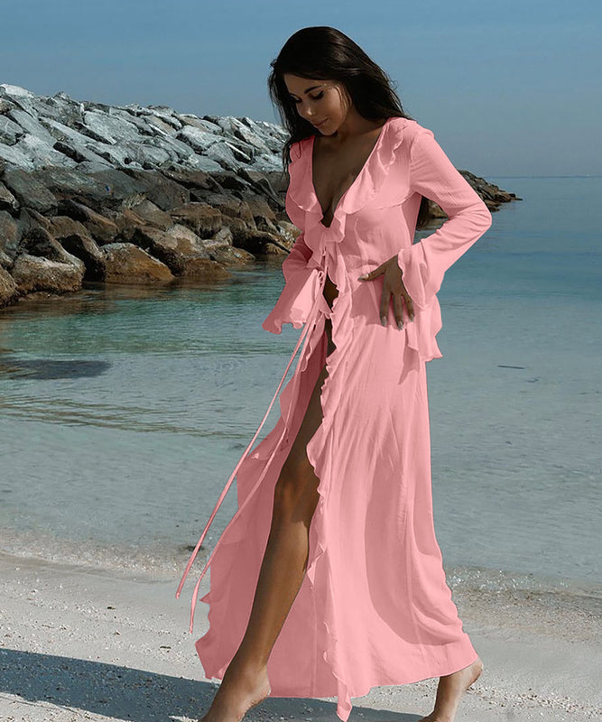 Lace Open Cardigan Cover-Up for Beach Bikini Sun Protection