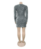 Glamorous Sexy Sequin Mini Dress With Split Hips