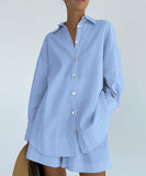 Chic Loose-Fitting Casual Shirt Set for Effortless Style