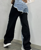 Trendy Women's Denim Pants in White Black and Red Stylish Fit