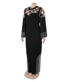 Chic Burn Burn Drill Hollowed-Out Loose Side Slit Dress