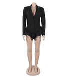 Sexy Lace Long-Sleeved Suit Romper for Elegant Nightwear