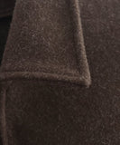 Pure Color Wide Zip Wool Coat With Classic Fit Beige