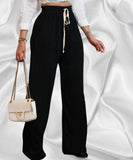 Women's Casual Long Pants in Solid Colors for Everyday Style