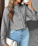 Casual Striped Button Down Shirt With Wooden Earflaps