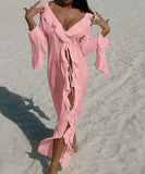 Lace Open Cardigan Cover-Up for Beach Bikini Sun Protection