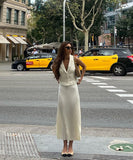 Elegant Three Piece Suit Set with Blazer Waistcoat and Skirt