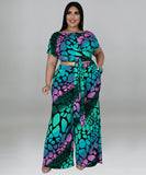 Chic Printed Knit Fashion Casual Strap Two-Piece Set Delight