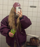 Relaxed Womens Baseball Style Jacket For Everyday Wear