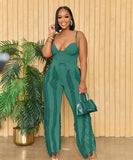 Fluffy Lace Halter Top And Pants Set With Tassels Details